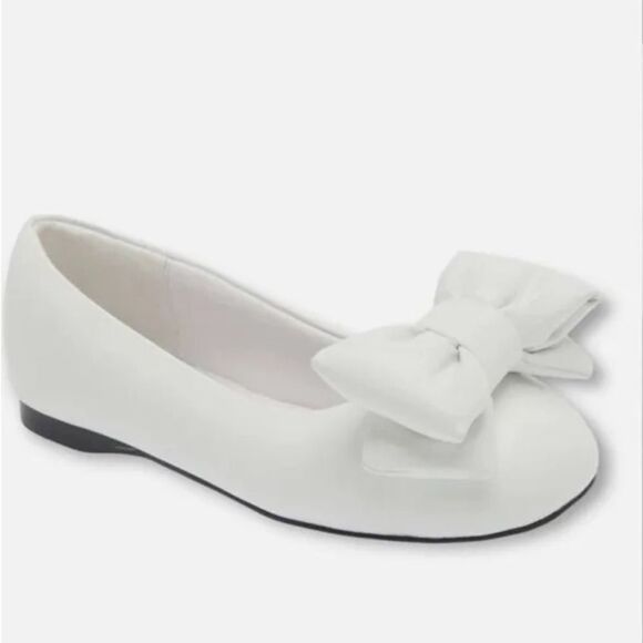 Jeffrey Campbell Bow-Out Puffy Ballet Flats In Ice White Leather Sz 8 - Picture 1 of 9